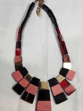 Geometric Bib-Style Statement Necklace